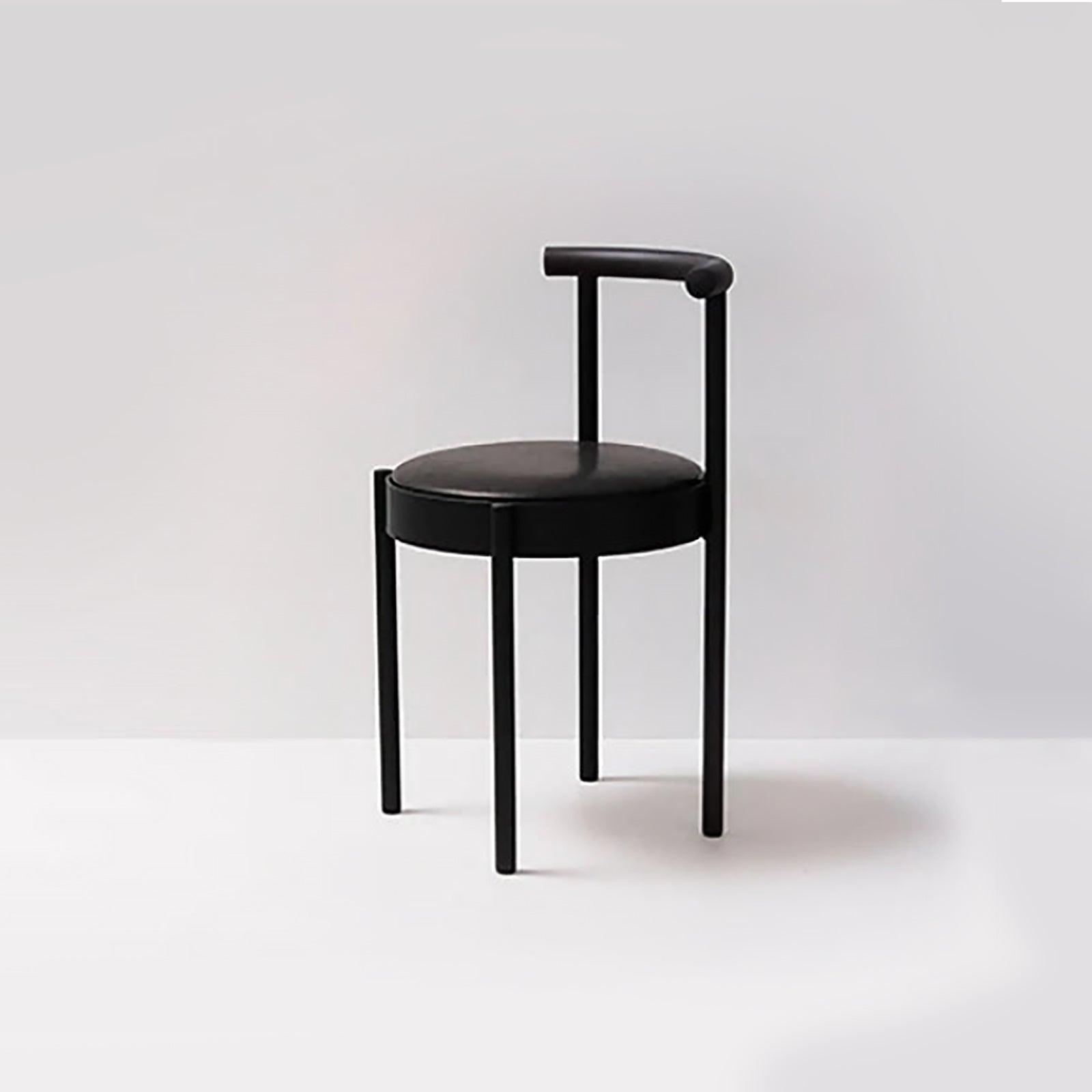 Mid-Century Modern Chair - Colorful Metal Leg Round Dining Seat