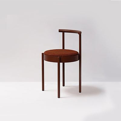 Mid-Century Modern Chair - Colorful Metal Leg Round Dining Seat