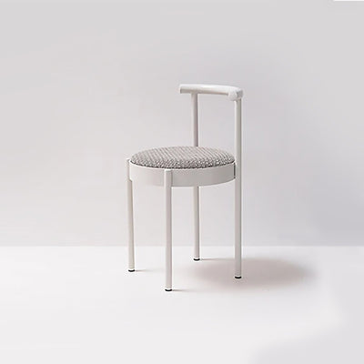 Mid-Century Modern Chair - Colorful Metal Leg Round Dining Seat