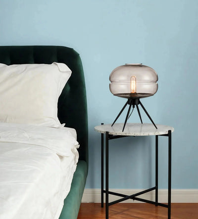 Transparent Glass Lamp – Modern Table Lamp With LED Bulb