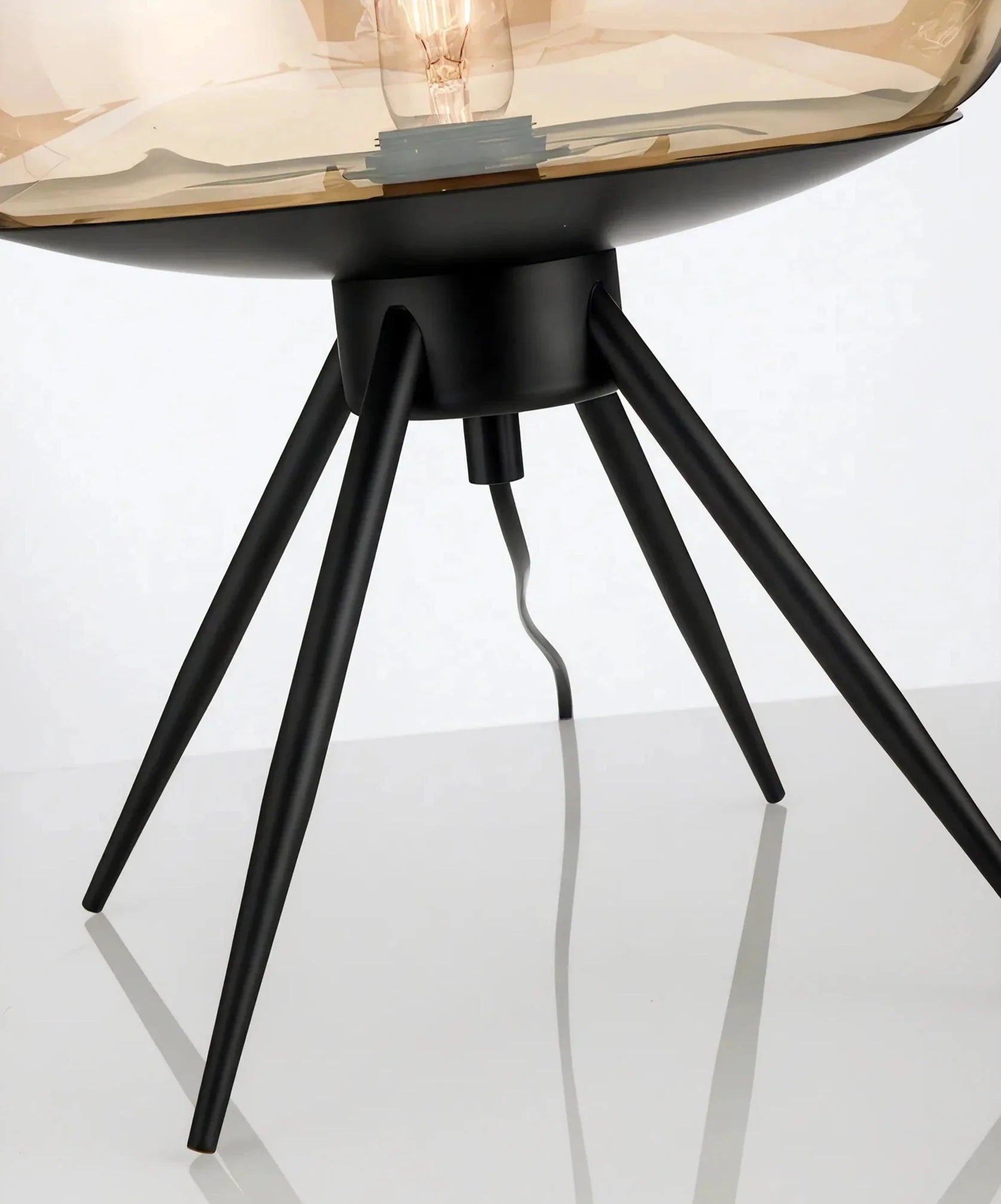 Transparent Glass Lamp – Modern Table Lamp With LED Bulb
