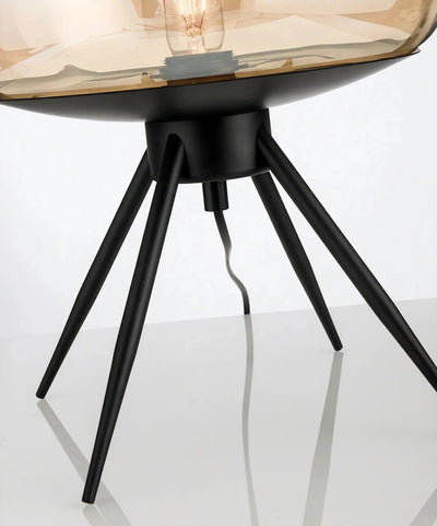 Transparent Glass Lamp – Modern Table Lamp With LED Bulb