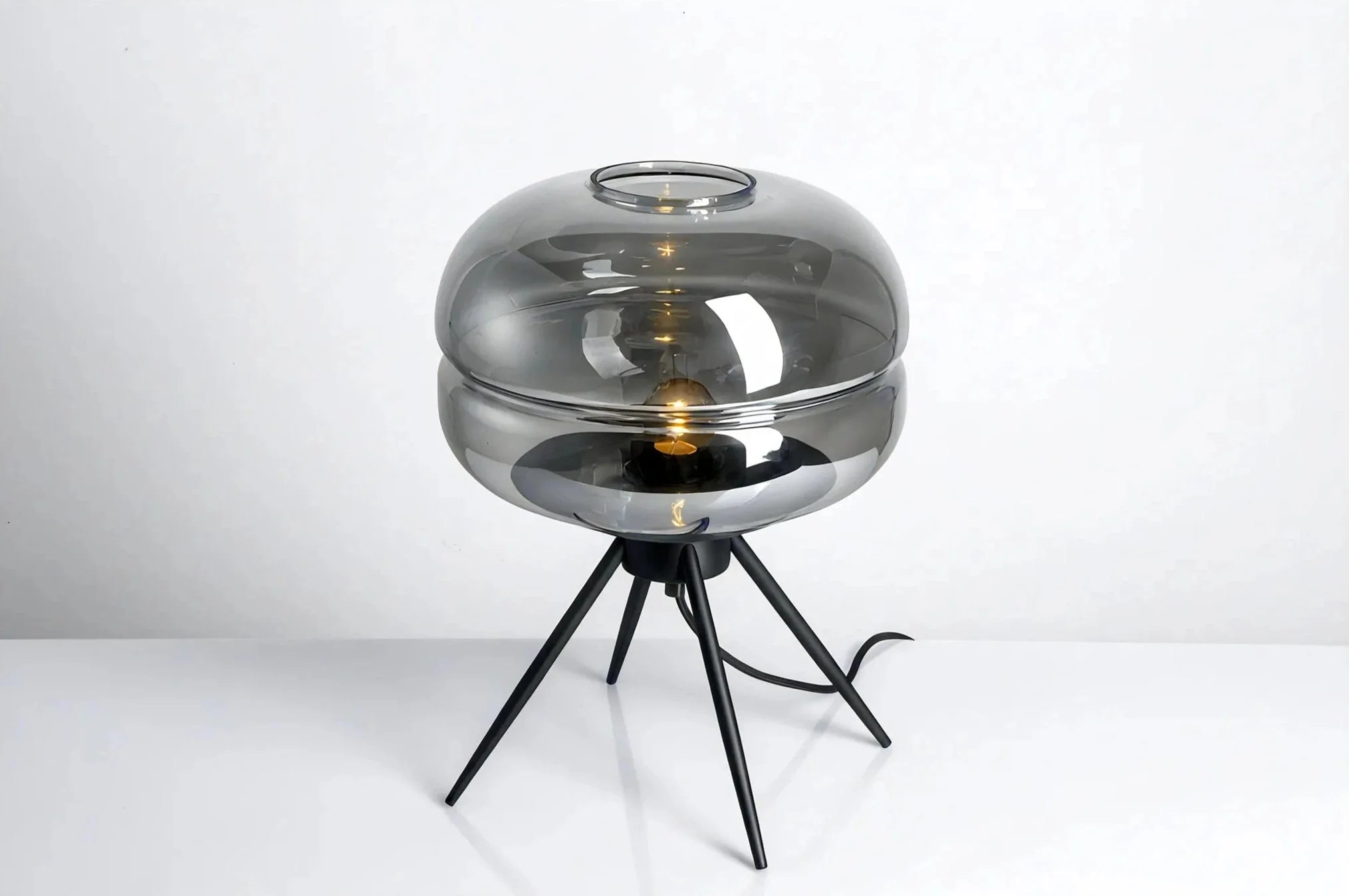 Transparent Glass Lamp – Modern Table Lamp With LED Bulb