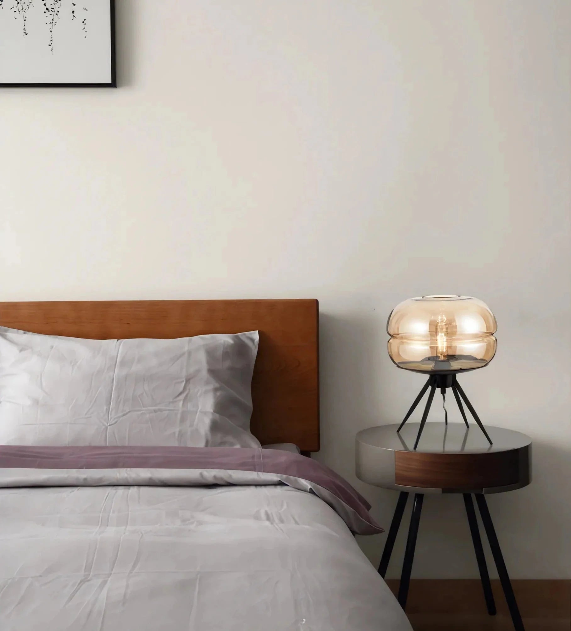 Transparent Glass Lamp – Modern Table Lamp With LED Bulb