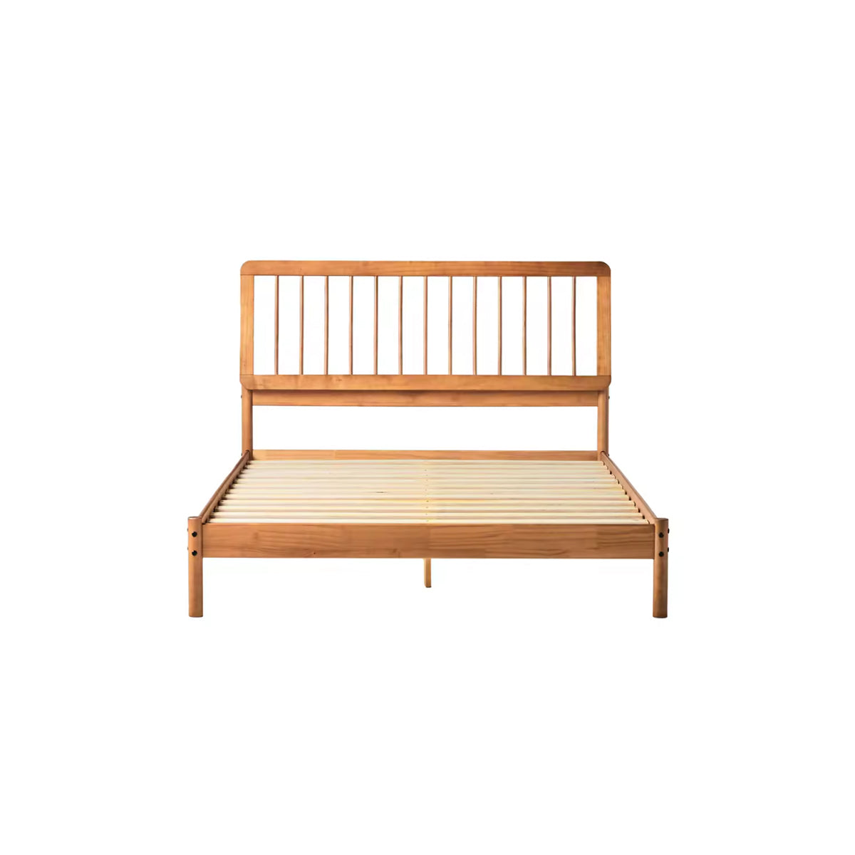 Mid Century Modern Bed - Solid Oak Queen Frame