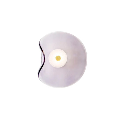 Minimalist Glass Wall Lamp - Bent Glass Fixture, LED Ambient Light