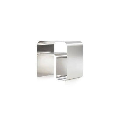 Stainless Steel Side Table - Minimalist Bent Frame Design