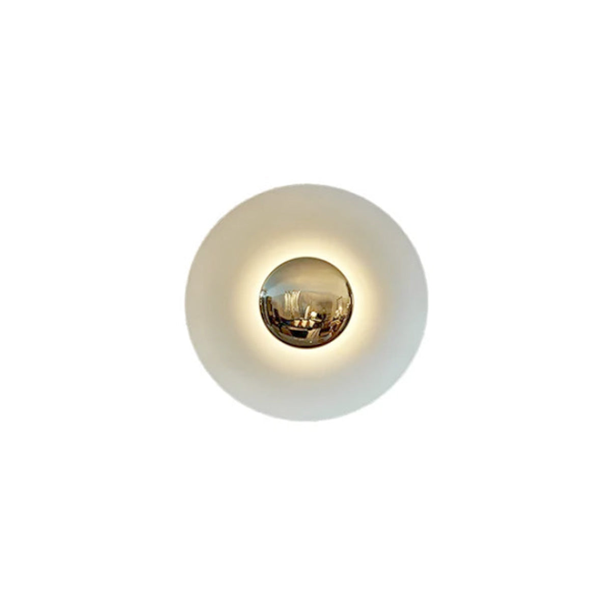 Chrome Wall Lamp - Minimalist UFO Shaped Light