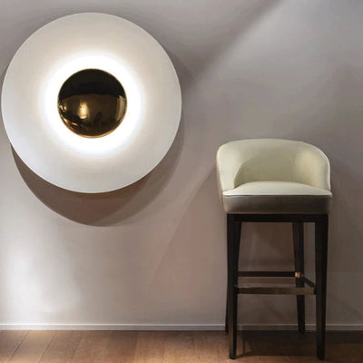 Chrome Wall Lamp - Minimalist UFO Shaped Light