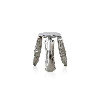 Stainless Steel Stool | Minimalist Metal Accent Seating