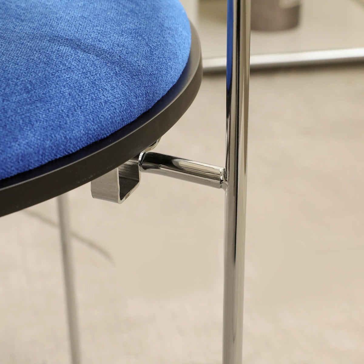 Foldable Chrome Chair - Modern Dining Seat