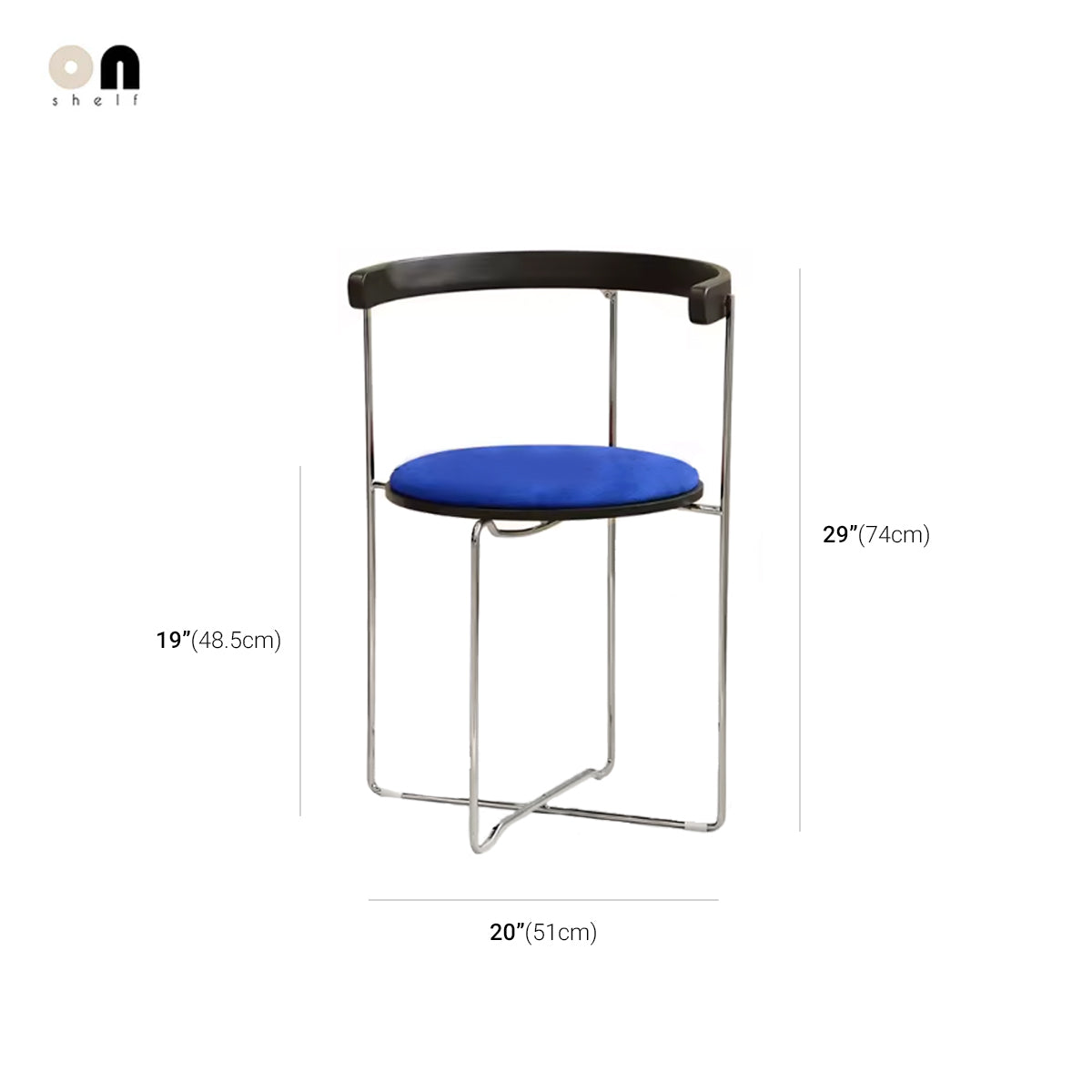 Foldable Chrome Chair - Modern Dining Seat