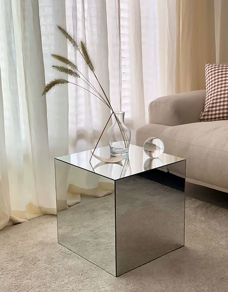 Mirror Cube Table – Modern Acrylic Coffee Table