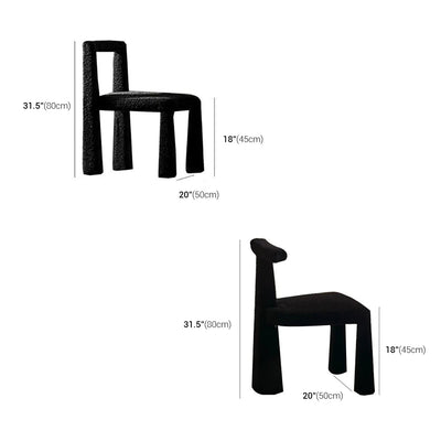 Black Fabric Dining Chair - Modern Kitchen Seating