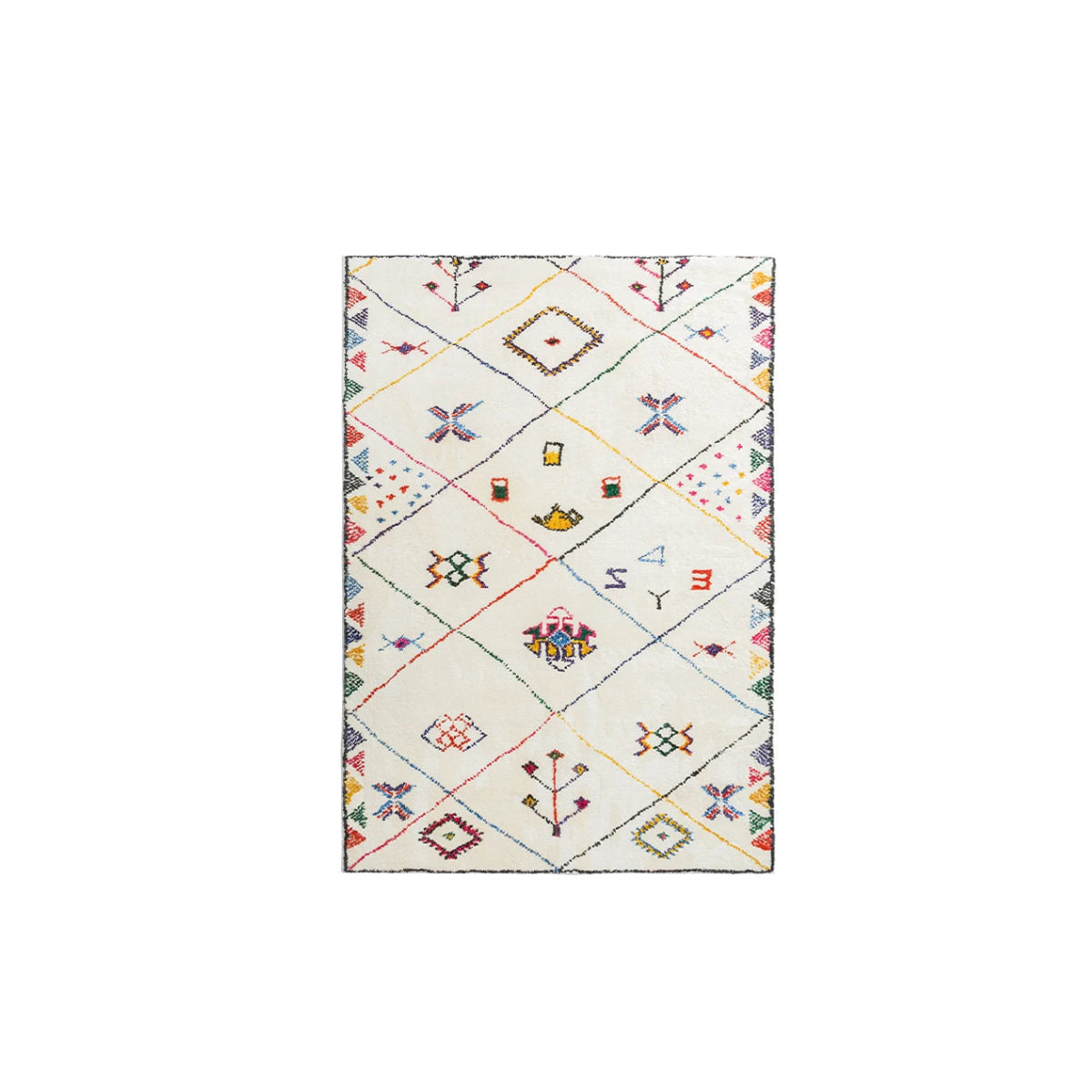 Morocco Style Rug – Abstract Area Rug, Handcrafted Art Carpet