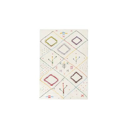 Morocco Style Rug – Abstract Area Rug, Handcrafted Art Carpet