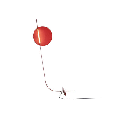 Red Floor Lamp - Nordic Bent Metal Frame Light