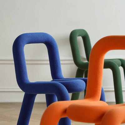 Fabric Lounge Chair - Nordic Bent Pipe Armchair