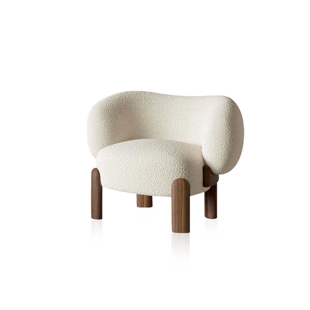 Nordic Lounge Chair - Solid Wood Fabric Sofa