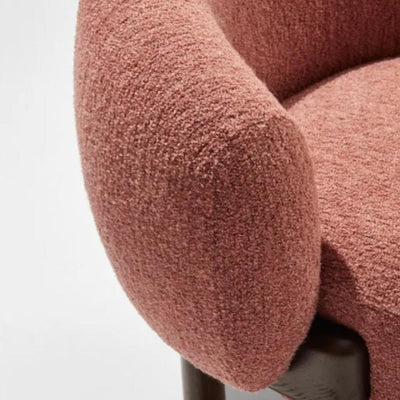 Nordic Lounge Chair - Solid Wood Fabric Sofa