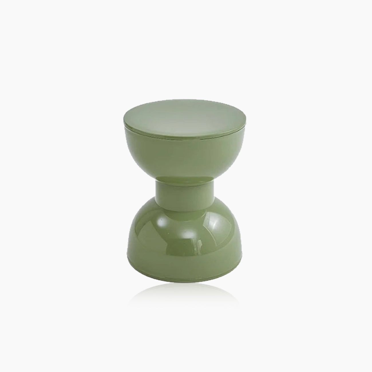 Nordic Hourglass Stool – Glossy ABS Side Table