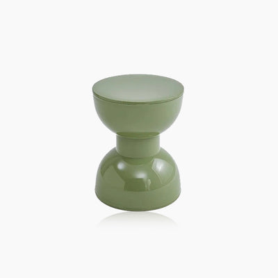Nordic Hourglass Stool – Glossy ABS Side Table