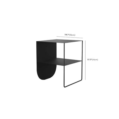 Metal Side Table - Nordic Low Profile Compact End Table