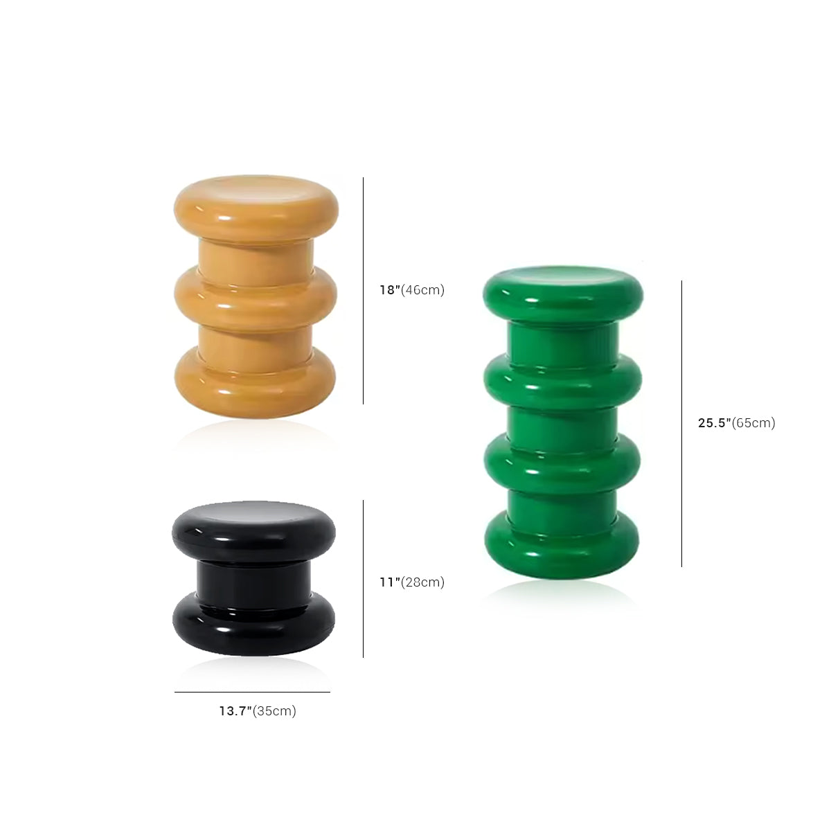 Nordic ABS Stool - Colorful Multifunctional Side Table