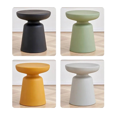 Nordic Matte Side Table - Round ABS Stool Compact