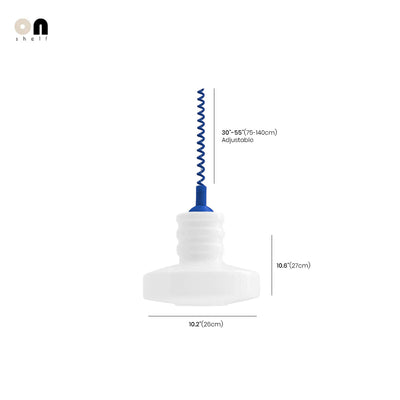 Retro Pendant Lamp - Geometric Coil-Line Light