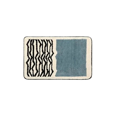 Nordic Bath Mat – Hand Crafted Abstract Plush Rug
