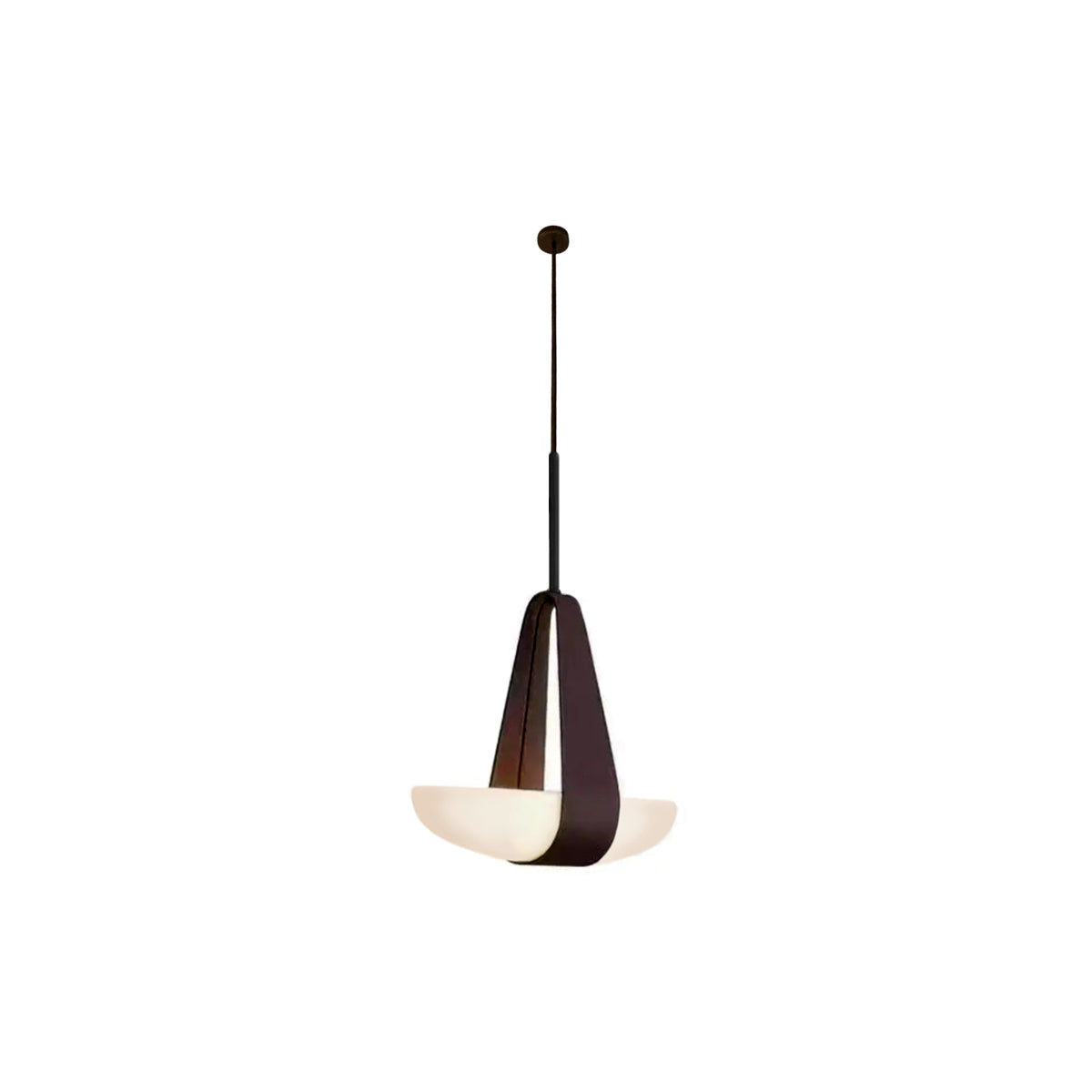 Floating Leather Chandelier – Modern Ceiling Light with Warm