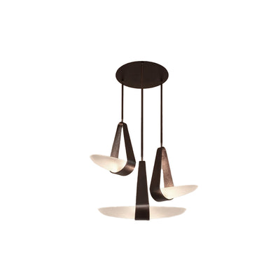 Floating Leather Chandelier – Modern Ceiling Light with Warm
