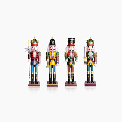 Wooden Nutcracker Puppet – Hand-Crafted Military Band 12 Inch Holiday Decor