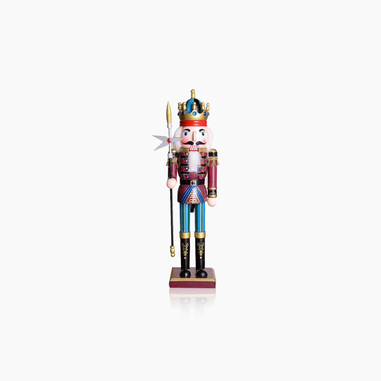 Wooden Nutcracker Puppet – Hand-Crafted Military Band 12 Inch Holiday Decor