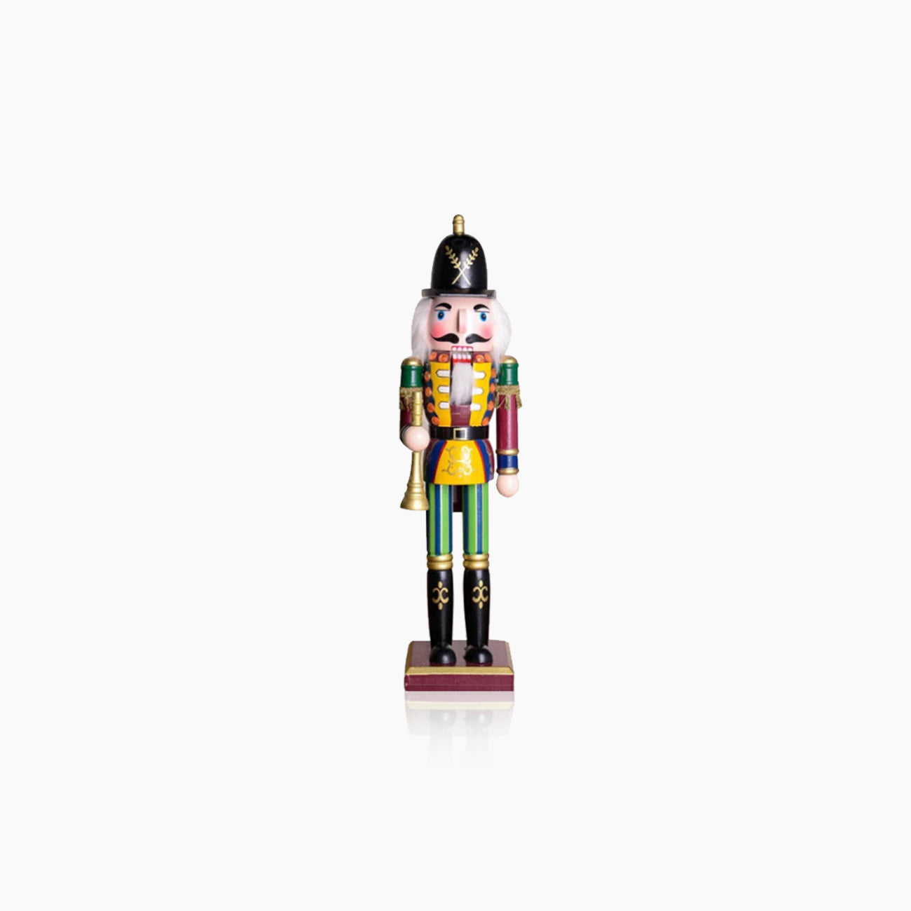Wooden Nutcracker Puppet – Hand-Crafted Military Band 12 Inch Holiday Decor