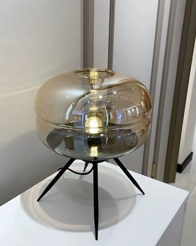 Transparent Glass Lamp – Modern Table Lamp With LED Bulb