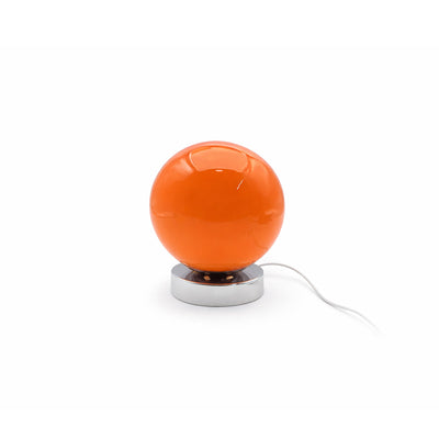 Retro Glass Table Lamp – Chrome Base, Touch Control