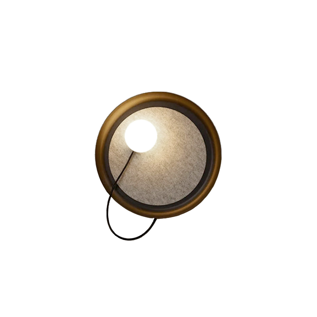 Oriental Wall Fixture – Metal Bulb Plate Lamp