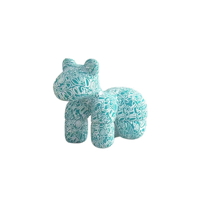 Pony Accent Stool – Patterned Foam Padded Seat