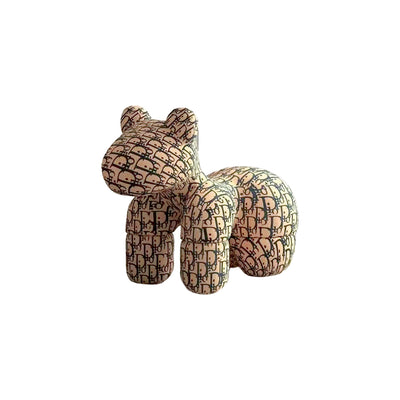 Pony Accent Stool – Patterned Foam Padded Seat