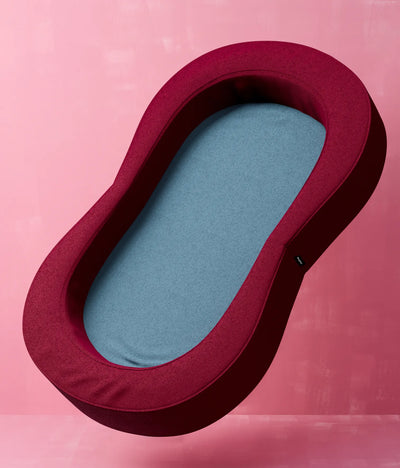 Viscoelastic bed maroon and blue