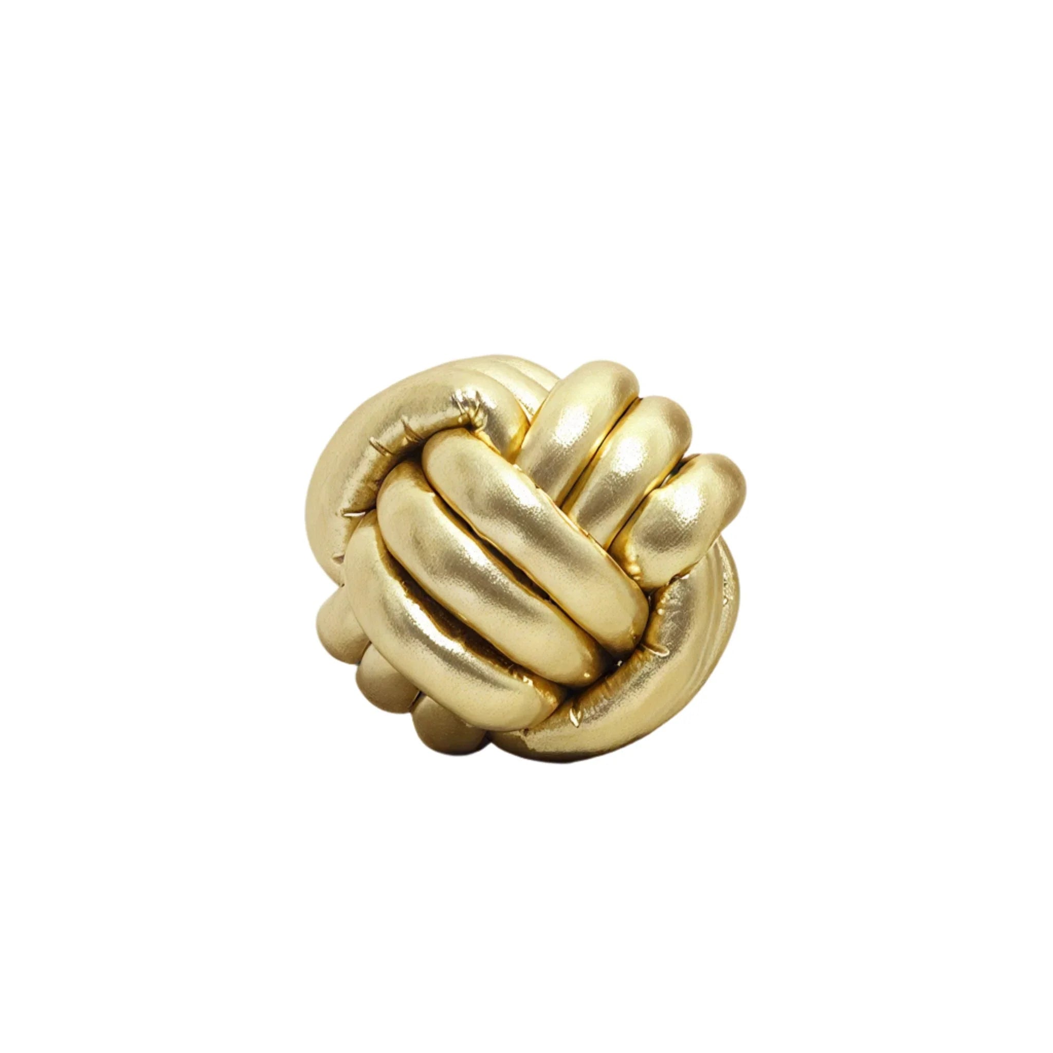METALLIC-KNOT | Radiant Spandex Sculptural Pillow