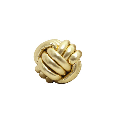 METALLIC-KNOT | Radiant Spandex Sculptural Pillow