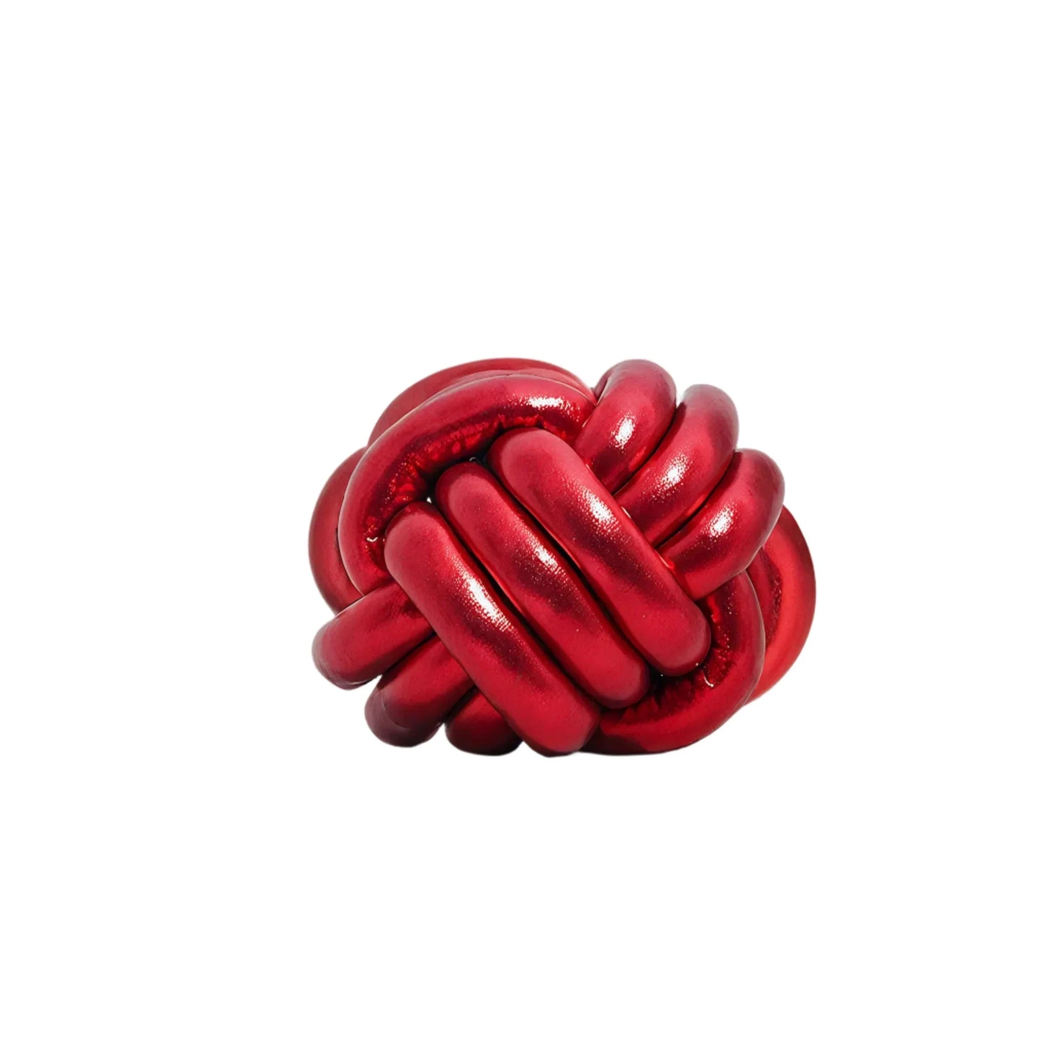 METALLIC-KNOT | Radiant Spandex Sculptural Pillow