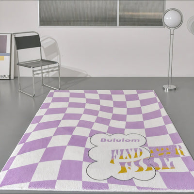 OASIS | Retro Grid Faux Cashmere Rug