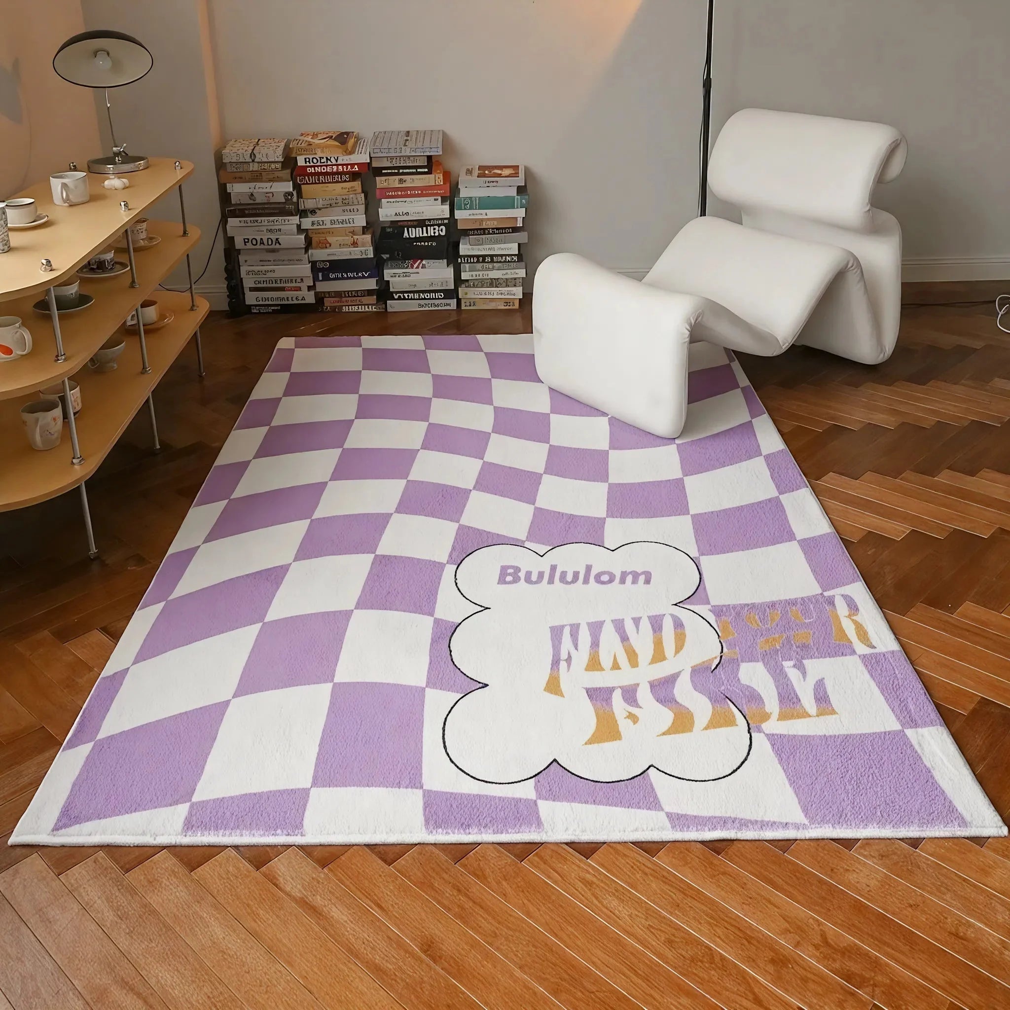 OASIS | Retro Grid Faux Cashmere Rug