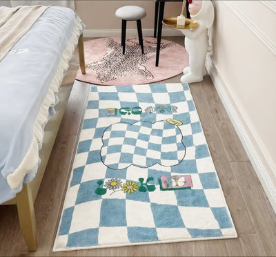 OASIS | Retro Grid Faux Cashmere Rug