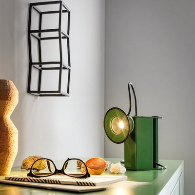 Retro Minibox Table & Wall Lamp