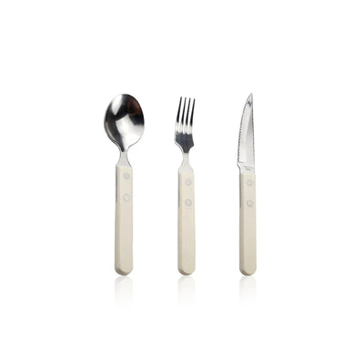 Stainless Steel Dinnerware Retro Ivory Classic Set - Durable Elegant Plates